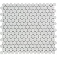 Tegelsample: The Mosaic Factory Venice ronde mozaïek tegels 32x29 extra wit