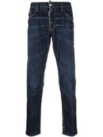DSQUARED2 jean skinny à effet délavé - Bleu
