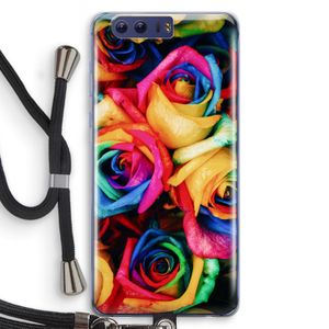 Neon bloemen: Honor 9 Transparant Hoesje met koord