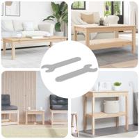 VidaXL Schroefsleutel 2 pcs zilver 10 mm ijzer