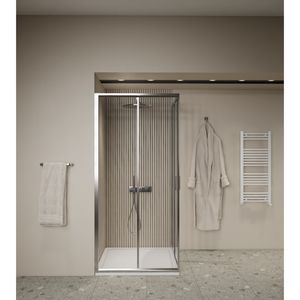 Dubbele douchecabine BWS Luad 120x80x190 cm Chroom