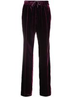 TOM FORD pantalon de jogging droit en velours - Violet - thumbnail