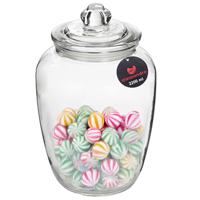 Alessandro Snoeppot/voorraadpot - met deksel - luchtdicht - glas - 2200 ml - D15 x H24 cm