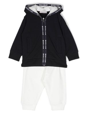 Moncler Enfant survêtement à logo imprimé - Bleu