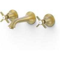 Wastafelkraan Tres Clasic | Inbouw | Mengkraan | Incl.Inbouwdeel | Vintage | Messing oud