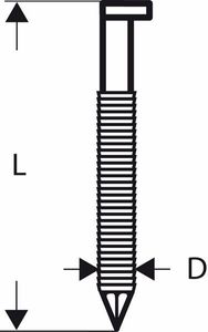 Bosch Accessoires D-kopstripnagel SN34DK 80RG 3,1 mm, 80 mm, verzinkt, gegroefd 3000st - 2608200022