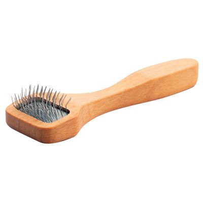 Slicker borstel Maxipin, bruin