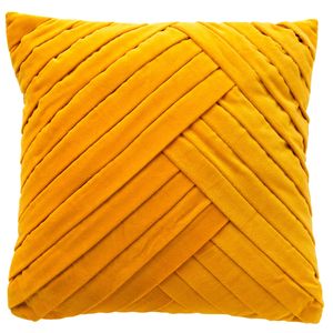 Dutch Decor - GIDI - Kussenhoes 45x45 cm - velvet - effen kleur - Golden Glow - geel