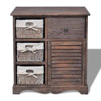 The Living Store Kast Calmo - Kasten - 60 x 30 x 63 cm - Duurzaam hout - 3 manden