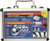 Rotec Diamant-tegelboorkronenset 10dlg.+Easy-guide+Drukvat - 7599000 Rotec Diamant-tegelboorkronenset 10dlg.+Easy-guide+Drukvat - 7599000