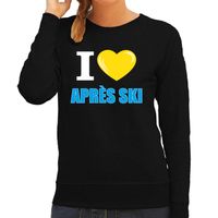 I love Apres-ski sweater / trui Wintersport zwart voor dames - thumbnail