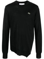 Comme Des Garçons Shirt x Lacoste pull en laine à logo brodé - Noir