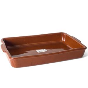 Ovenschaal - Pamplona - 8,5 liter - terracotta - tapas serveerschaal - 41,5 x 28 x 7 cm