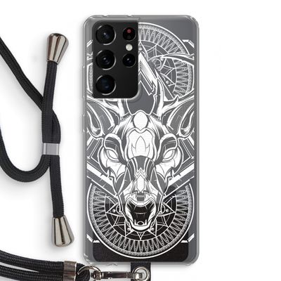 Oh Deer: Samsung Galaxy S21 Ultra Transparant Hoesje met koord