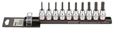 Bitdopset 3/8", TX 10-dlg. op rail 201005