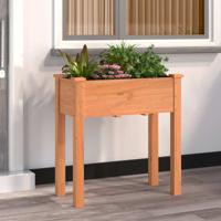 VidaXL Plantenbak met voering 71x37x76 cm massief vurenhout bruin
