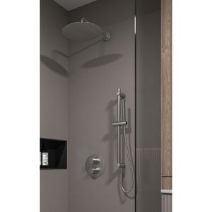 Regendouche set SaniClear Exclusive | Inbouw | 20 cm | Thermostaatkraan | Rond | RVS look