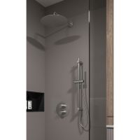 Regendouche set SaniClear Exclusive | Inbouw | 20 cm | Thermostaatkraan | Rond | RVS look