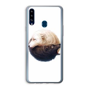 Yin Yang Wolves: Samsung Galaxy A20s Transparant Hoesje