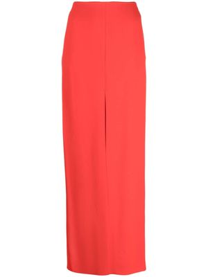 Patou jupe longue en crêpe à taille haute - Rouge