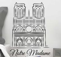 Muurstickers slaapkamer Notre Dame: Notre Madame quote
