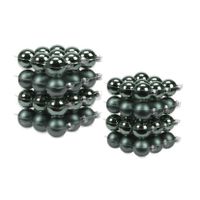 72x stuks glazen kerstballen emerald groen 4 en 6 cm mat/glans