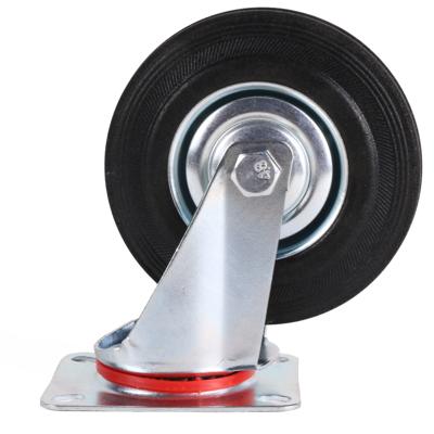 Benson Zwenkwieltje - rubber zwart - 125 mm - draagkracht 100 kg
