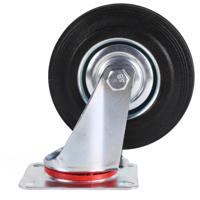 Benson Zwenkwieltje - rubber zwart - 125 mm - draagkracht 100 kg
