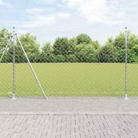 VidaXL Afrasteringspaal zilver 10 x 1,6 m (60 x 60 mm gaas) staal