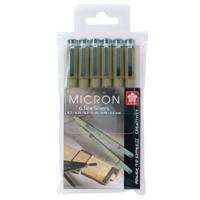 Sakura • pigma micron set zwart 6stuks