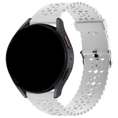 Samsung Galaxy Watch 6 Bright Siliconen Band - Wit Samsung Galaxy Watch 6 Bright Siliconen Band - Wit
