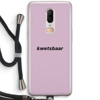 kwetsbaar: OnePlus 6 Transparant Hoesje met koord