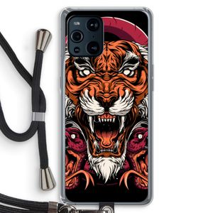 Tiger and Rattlesnakes: Oppo Find X3 Transparant Hoesje met koord