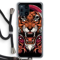 Tiger and Rattlesnakes: Oppo Find X3 Transparant Hoesje met koord