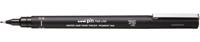 Uni Pin fineliner, ronde punt, 0,9 mm, zwart