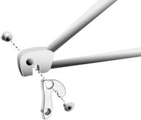 Union derailleurpad gh-123 met schroefset m8x0.75