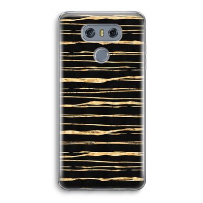 Gouden strepen: LG G6 Transparant Hoesje