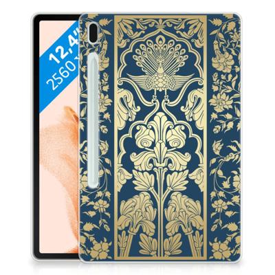 Samsung Galaxy Tab S7FE | Siliconen hoesje | Beige Flowers