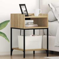 Nachtkastje 2 pcs Sonoma eiken 40 x 40 x 61 cm Bewerkt hout