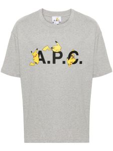 A.P.C. x Pokémon t-shirt à logo imprimé - Gris