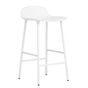 Normann Copenhagen Form Barkruk Low 65 cm - Staal - Wit