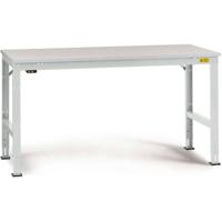 Manuflex LU4078.7035 ESD ESD-werktafel universele standaard achtergrond tafel met melamine schijf, bxdxh = 1500 x 1200 x 763-873 mm Grijs-wit (RAL 7035) - thumbnail