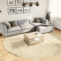 VidaXL Vloerkleed pamplona shaggy hoogpolig modern ø 280 cm goudkleur