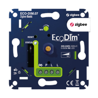 EcoDim Slimme Druk/Draai LED Dimmer 0-200W (ECO-DIM.07 Zigbee Basic)