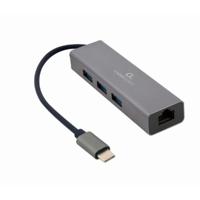 USB-HUB GEMBIRD A-CMU3-LAN-01 Grijs
