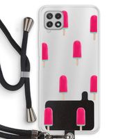 Waterijsje: Samsung Galaxy A22 4G Transparant Hoesje met koord