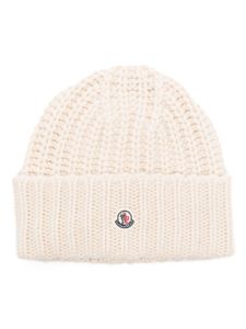 Moncler bonnet à patch logo - Tons neutres