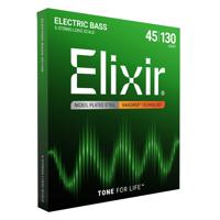 Elixir 14202 Nanoweb Gecoate Bassnaren 5-Snarig (45-130)