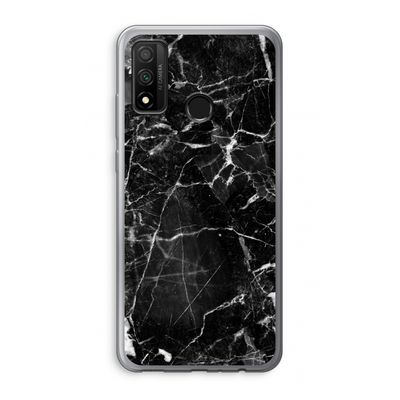 Zwart Marmer 2: Huawei P Smart (2020) Transparant Hoesje