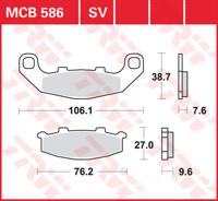 TRW Remblokken, en remschoenen voor de moto, MCB586SV Sinter street